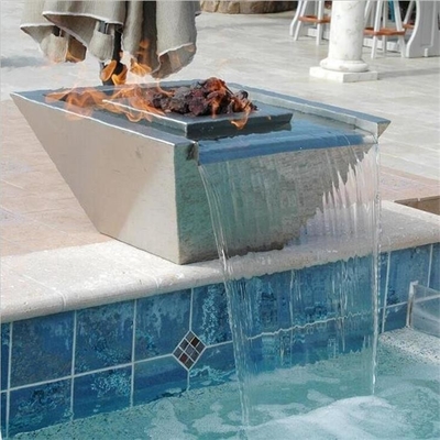 Cuvettes extérieures du feu et de l'eau de gaz d'acier inoxydable de 28 pouces pour des piscines
