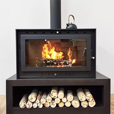 Fourneau brûlant en bois de cheminée d'acier moderne debout libre pour le chauffage d'intérieur