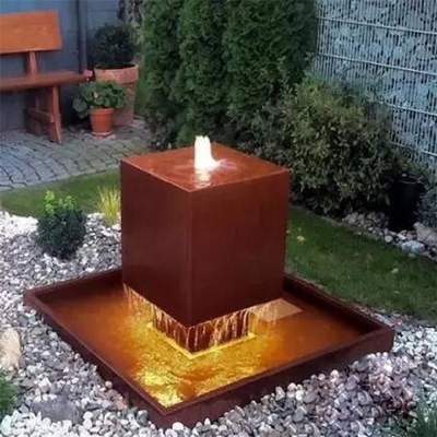 Caractéristique cubique de l'eau de flottement conjoint de cascade en acier d'ISO9001 Corten