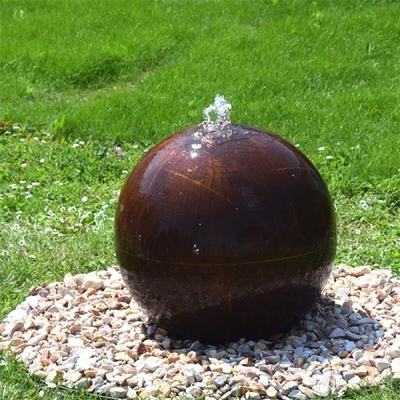 la boule en acier de fontaine de jardin de caractéristique de l'eau de sphère de diamètre Corten de 60-80cm a formé