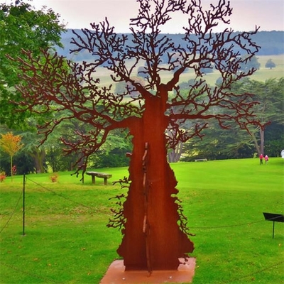 Sculpture en acier en Art Statue Rusty Outdoor Corten en métal d'arbre de humanoïde