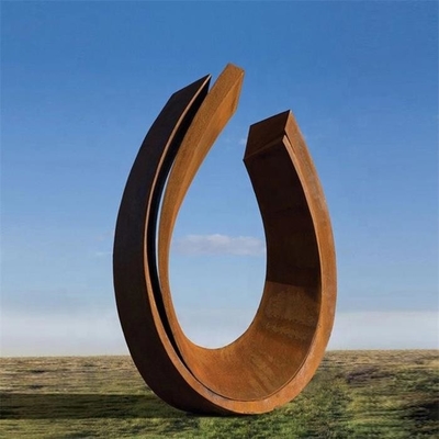 Résumé moderne Ring Corten Steel Art Sculpture