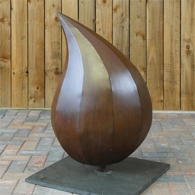 Taille en acier des statues 91.5cm d'art en métal de sculpture de Corten de forme de larme