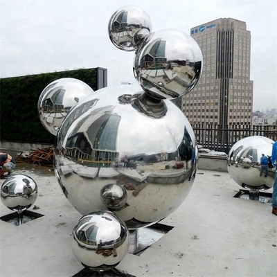 Sphère creuse de sculpture extérieure en métal de H250cm SS304 SS316