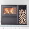 Fourneau brûlant en bois d'intérieur de Heater Matt Black Freestanding Steel Fireplace