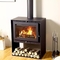 Fourneau brûlant en bois de cheminée d'acier moderne debout libre pour le chauffage d'intérieur