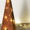 Ornements de jardin en métal en acier de Corten d'arbre de Noël de 500mm avec la LED