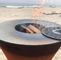 Cuisinière extérieure en acier Corten pour barbecue à cône moderne, combustion du bois