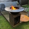 gril de barbecue de 100cm Dia Corten Fire Pit Charcoal