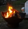 Combustion en acier en bois de cuvette de globe du feu de Corten d'hémisphère de jardin