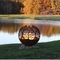 Le feu Pit With Ash Tray de sphère de globe d'Autumn Sunset Leaf Weathering Steel