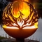 Le feu en acier Pit Ball Phoenix Design de sphère de Corten