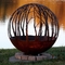 Bois d'OEM brûlant le puits du feu formé par sphère en acier d'hiver de globe du feu de Corten
