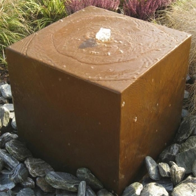 Caractéristique cubique de l'eau de flottement conjoint de cascade en acier d'ISO9001 Corten