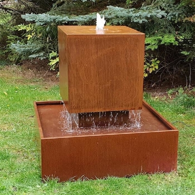Caractéristique cubique de l'eau de flottement conjoint de cascade en acier d'ISO9001 Corten