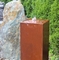 Décoration en acier contemporaine de jardin de colonne de caractéristique de l'eau de Corten