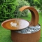 Caractéristique en acier de l'eau de Corten de petite conception unique de lune pour le paysage de jardin
