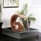 Esthétique rustique en acier formé de fontaine d'eau de sculpture en Corten du numéro 6