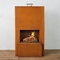 Combustion extérieure en bois de cheminée d'acier de Pinacate Corten de conception moderne