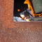 Stockage extérieur en acier en bois de cheminée de Corten de conception de Tendu pour l'arrière-cour