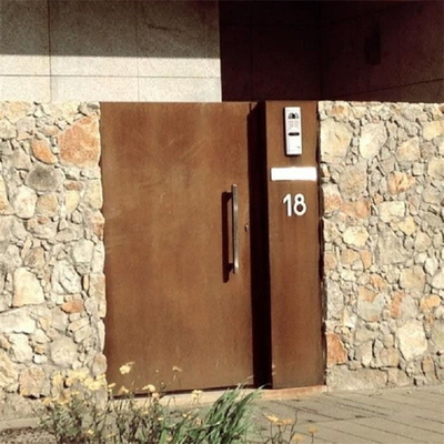Voie de base en acier d'écran d'intimité de Corten de jardin de villa avec la serrure de poignée