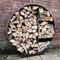 Support rond de bois de chauffage de support de Rusty Circle Corten Steel Firewood un plus grand