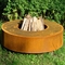 Heater Rusty Metal Corten Steel Fire brûlante en bois Pit For Outdoor Fire Table