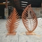 Forme de feuille de Rusty Metal Garden Ornaments Sculpture d'acier de Corten