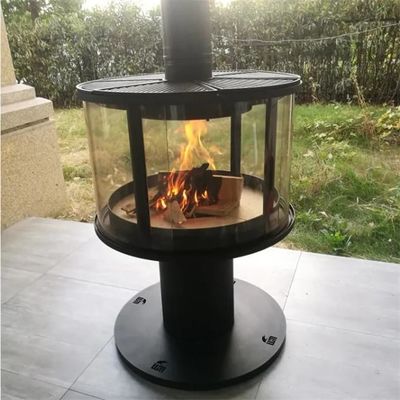 Cheminée suspendue montée par plafond noir Heater Wood Burning Stove d'intérieur