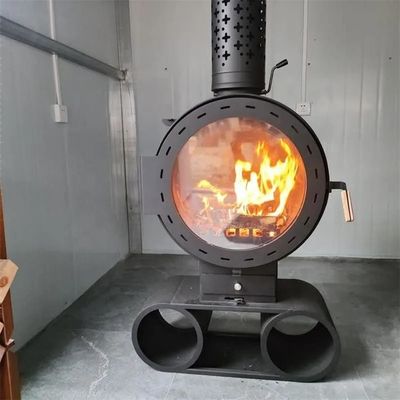 Cheminée accrochante brûlante de fourneau en bois libre d'intérieur européen